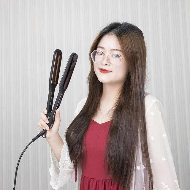 プロのセラミックストレートヘアアイロン 24 18k ゴールド赤外線毛のストレートフラット鉄 240 220v セラミックフラット鉄