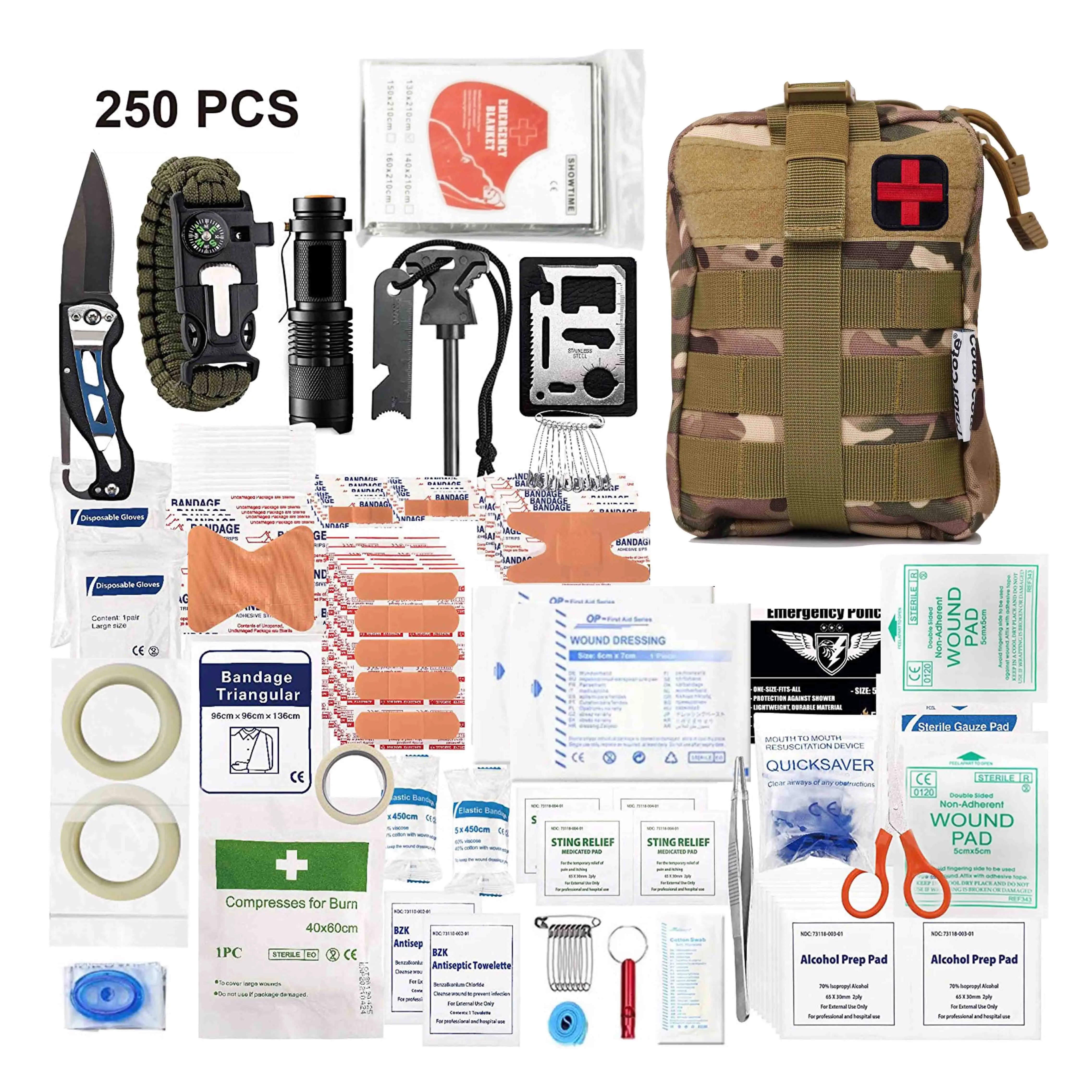 Iso Military Tactical First Aid Kit With Medical Supplies,Survival ...