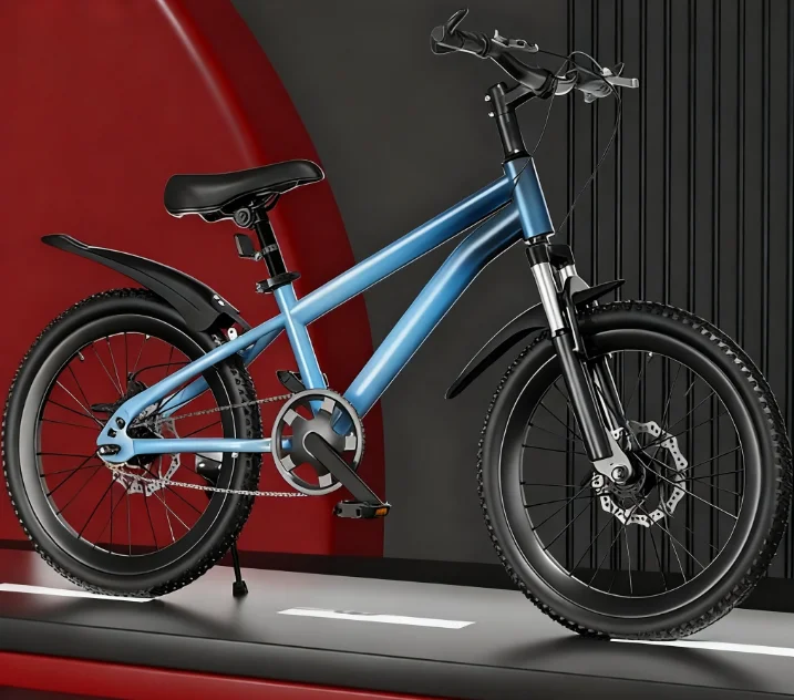 product new kidsrens 20 mountain bike for 8 15 years old students single speed with disc brake and ordinary pedal steel fork-2