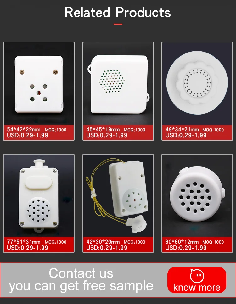 Press Button Push Button Mini Voice Recorder Plush Toy Sound Box For