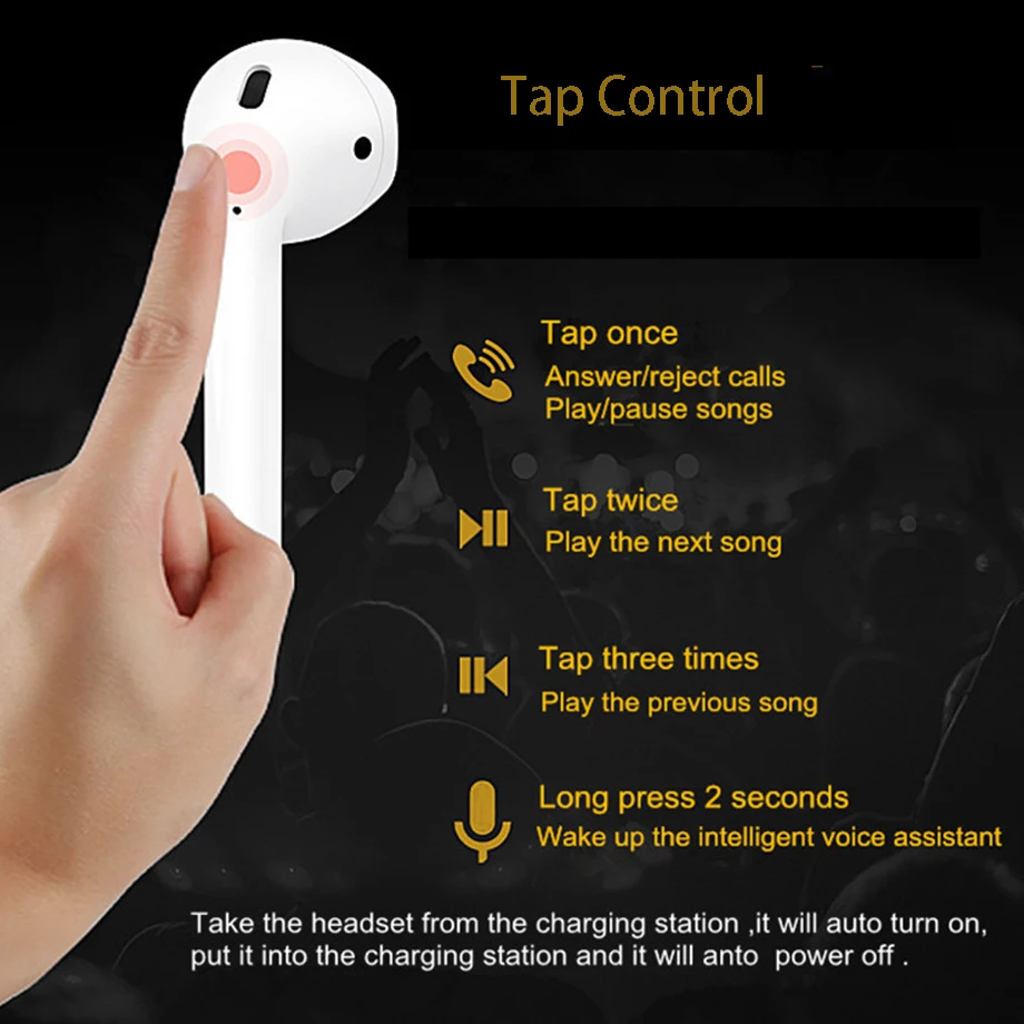 Wireless Headphones I7 Earphone Pop-up Window Real Battery Display Customize Paring Name Find Your Device Wireless Charging Case - ANKUX.COM
