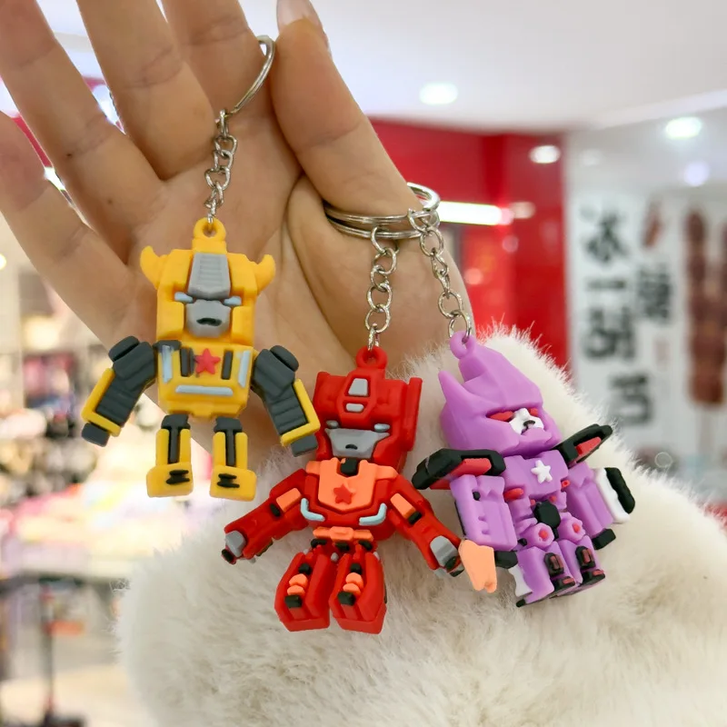 Transformer Shape Key Chain 2026 Transformers Anime Cartoon Robot Keychain Car Cute Schoolbag Doll ...