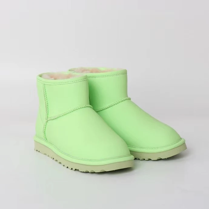 2020 Wholesale Waterproof Glow In The Dark Leather Snow Boots For Women