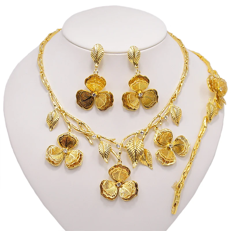 24k Gold Plated Expensive Jewelry Set Brazil Gold Big Jewelry Set ...
