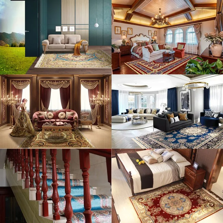 handmade knotted silk carpet persian rug