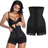 High Waist Sexy Lace Latex Waist Trainer Corset 4 Bones Tummy Control Shapewear Boyshort Latex Female Bodysuit With Hook