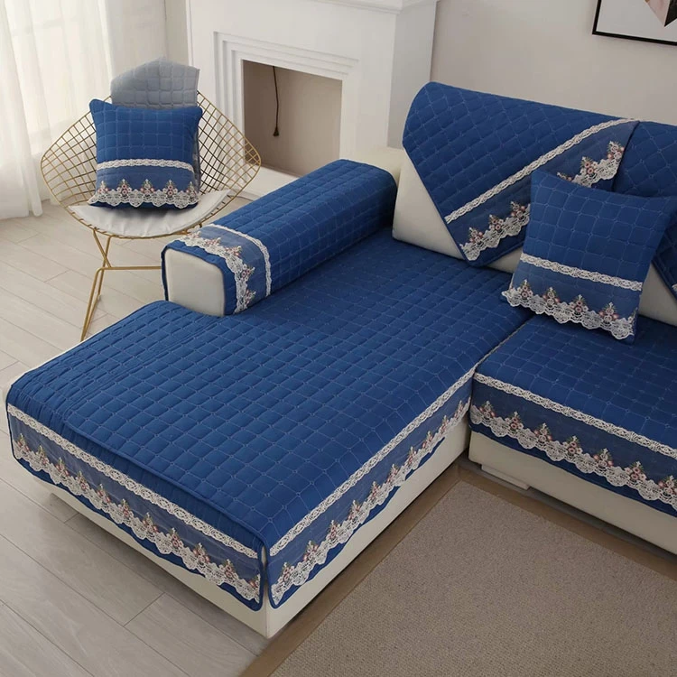 Modern Sample Style L Shape 3 Cushion Couch Protective Sofa Cover Set