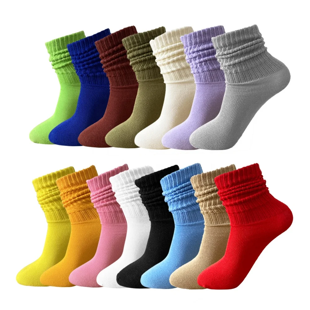 

slouch ocks assorted colors crunchie ocks color louch ocks long louch ocks,30 Pairs, 15 colors