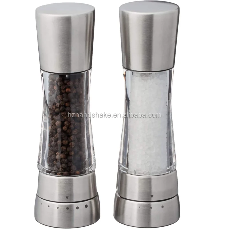Ceramic Salt Pepper Mills And Grinder Set Stainless Steel Pepper