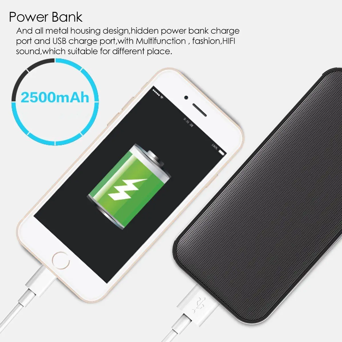 New launch wholesale market factory price portable mini Outdoor waterproof Wireless bluetooth speaker with power bank - ANKUX.COM