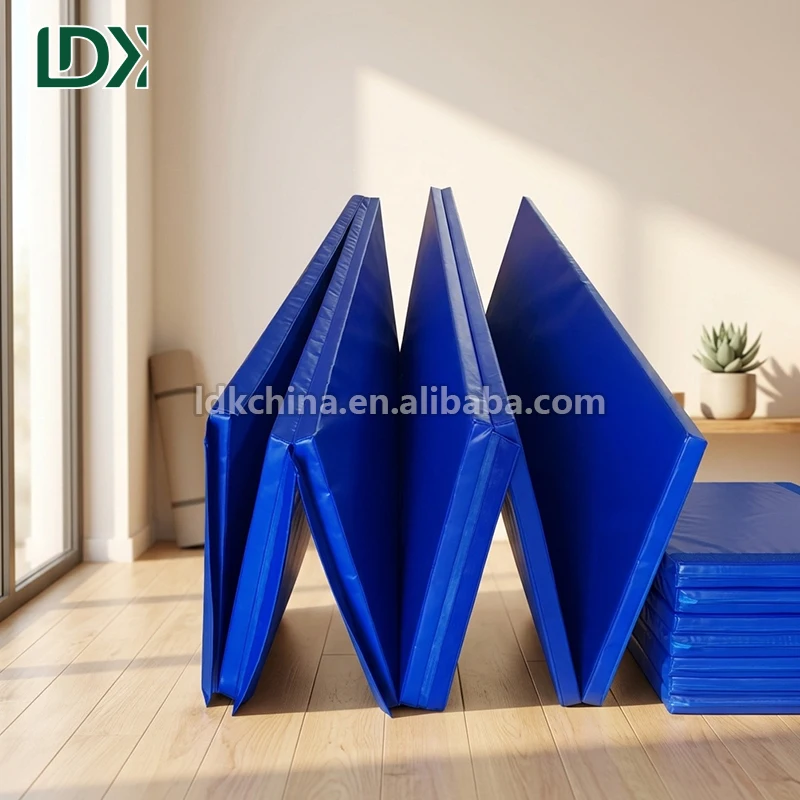 LDK 6 Panel Tumbling Folding Floor Mat Gymnastics Kids Equipment Mat Exercise Gym Mat with Velcro