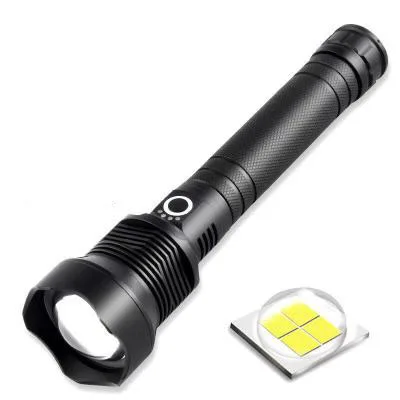 Amazon Top Selling 2km Distance Strong Light USB Rechargeable Police Tactical XHP70 LED Flashlight Torch