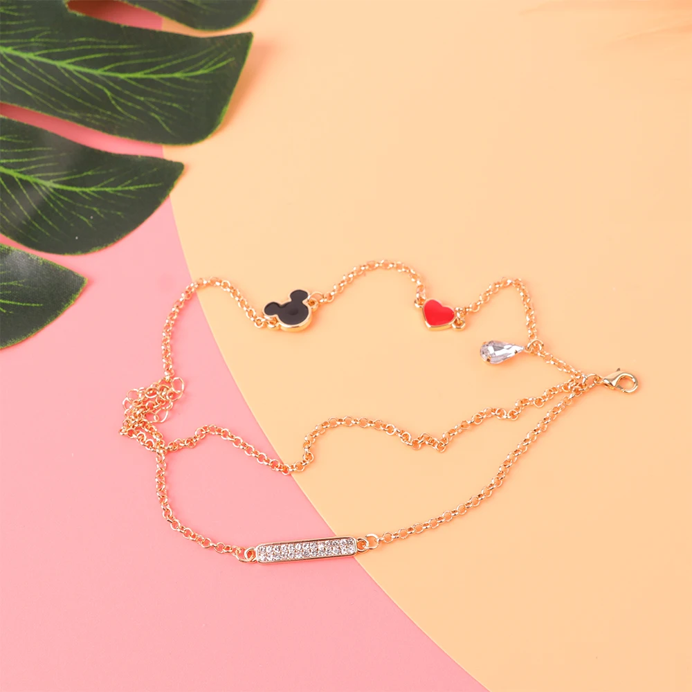 一帆魅力敏妮儿童金项链可爱合金心形复古项链套装