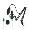 New Arrival Usb Computer Microphones With Adjustable Arm Stand For Studio Recording