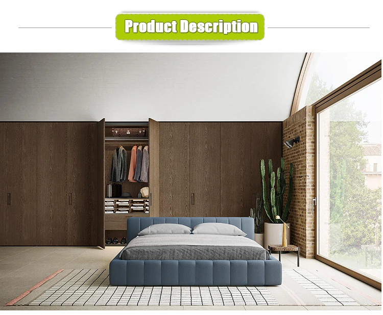 Customized bedroom furniture wardrobe closet furniture with sliding door fiber wooden bedroom cabinet