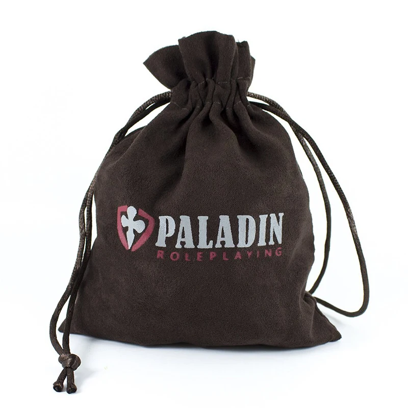 Suede Drawstring Bag Jewelry Presentation Embossing Packing Dust Pouch