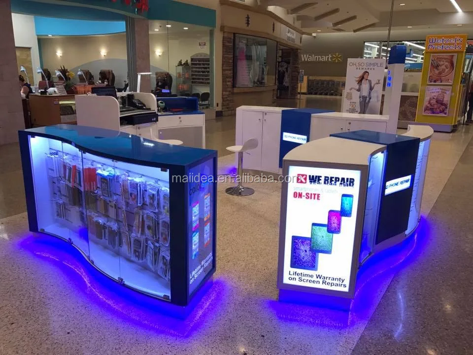 Shopping Mall Cell Phone Repair Kiosk For Cellphone Repair Counter