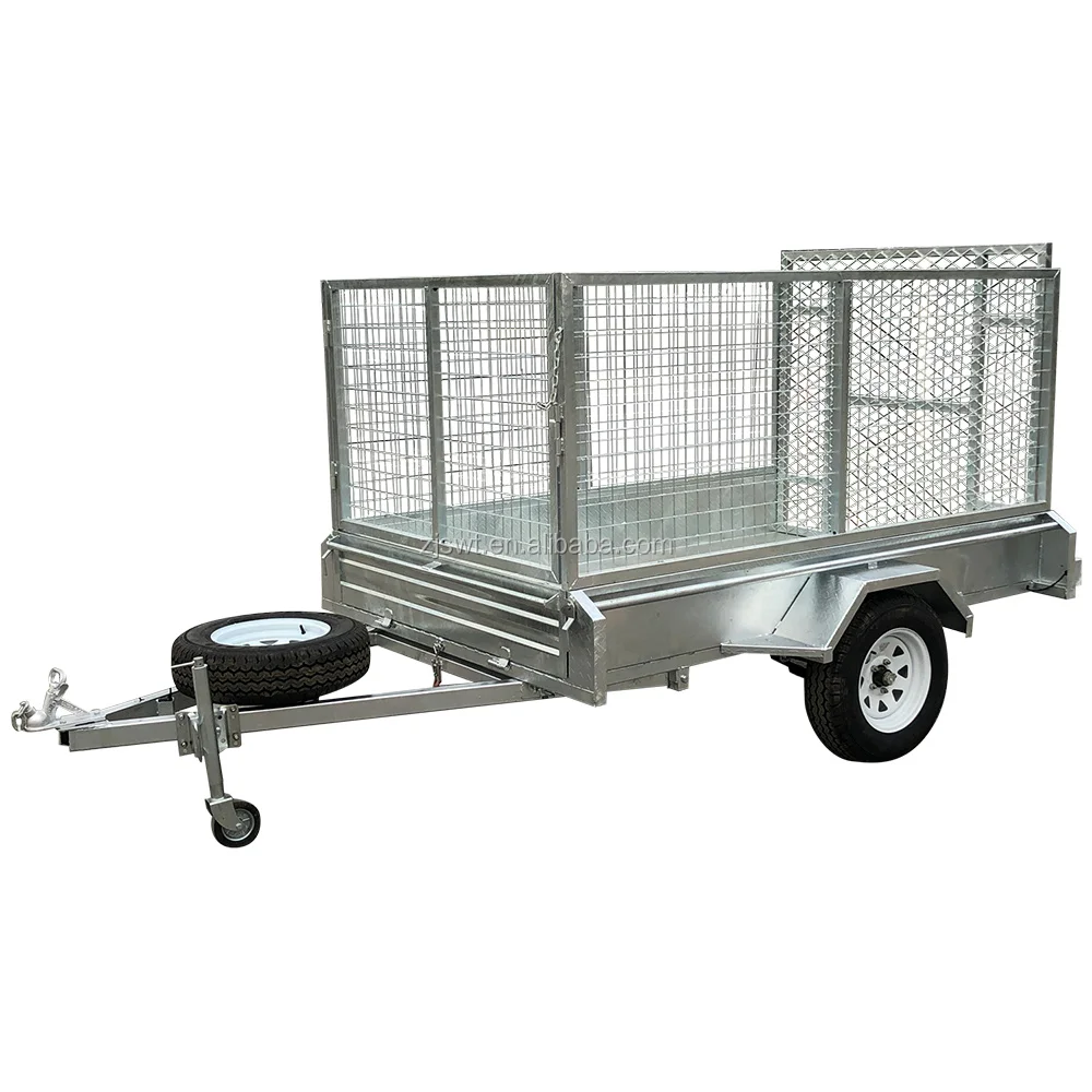 8 X 4 Premium Manual Galvanised Box Trailer With 600mm Mesh Cage 1500kg Heavy Duty Buy Fully