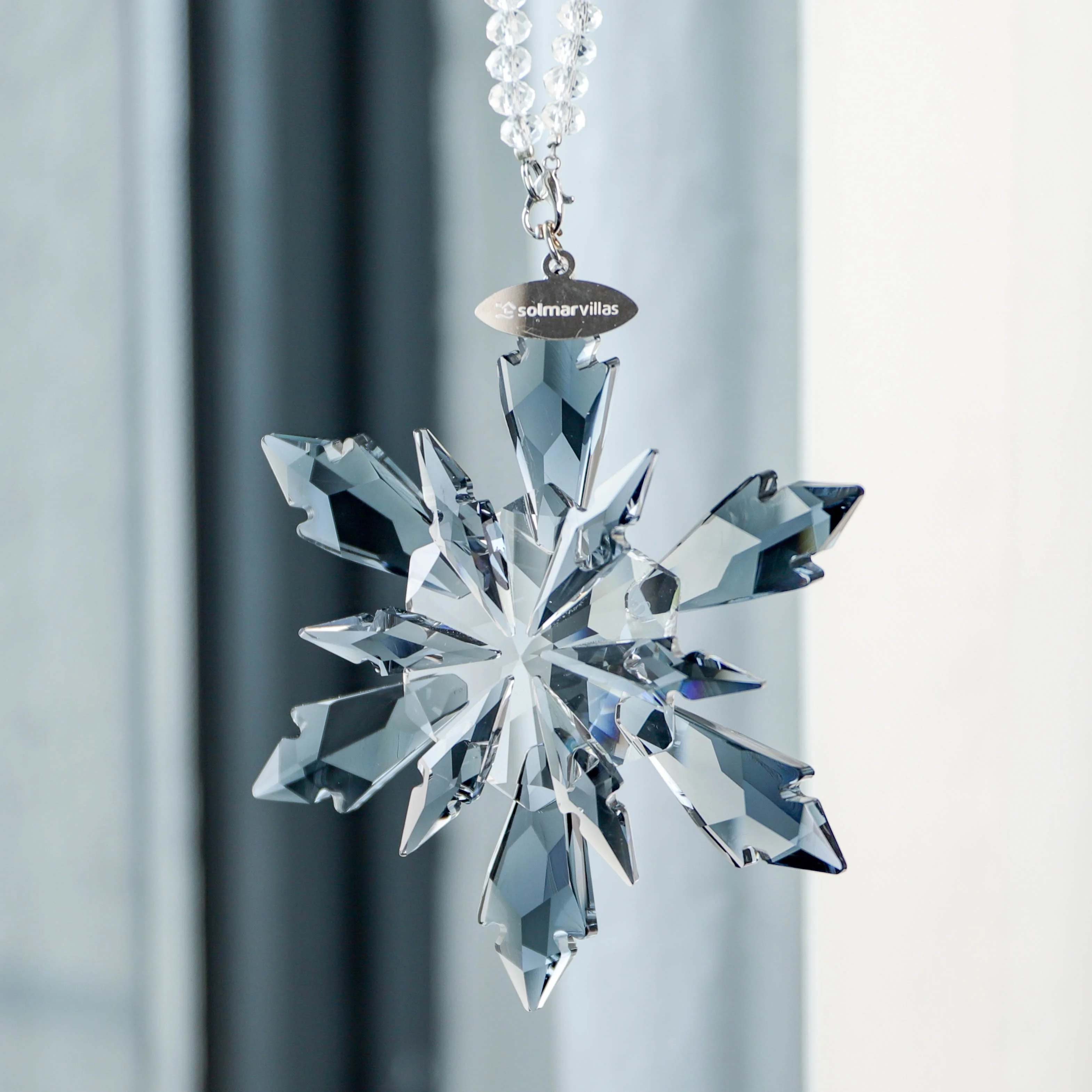 Fashion k9 crystal snowflake  christmas hanging ornament car accessories small crystal model  wedding return gifts manufacture