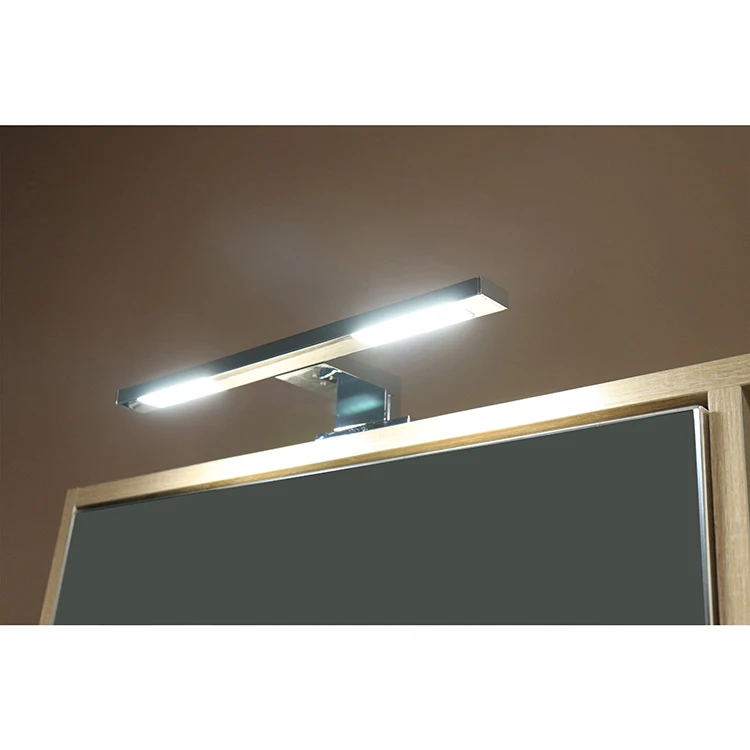 
12W modern waterproof aluminium housing black bathroom mirror attached vanity mirror light fixtures 