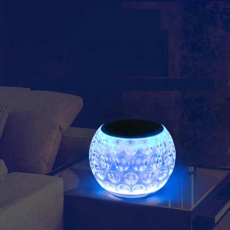 2019 new style best selling colorful LED mini wireless bluetooth speaker with TF for phone