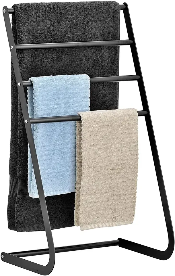 4 Tier Floor Towel Rack Freestanding Metal Bathroom Towel Holder Buy 4 Tier Floor Towel Rack
