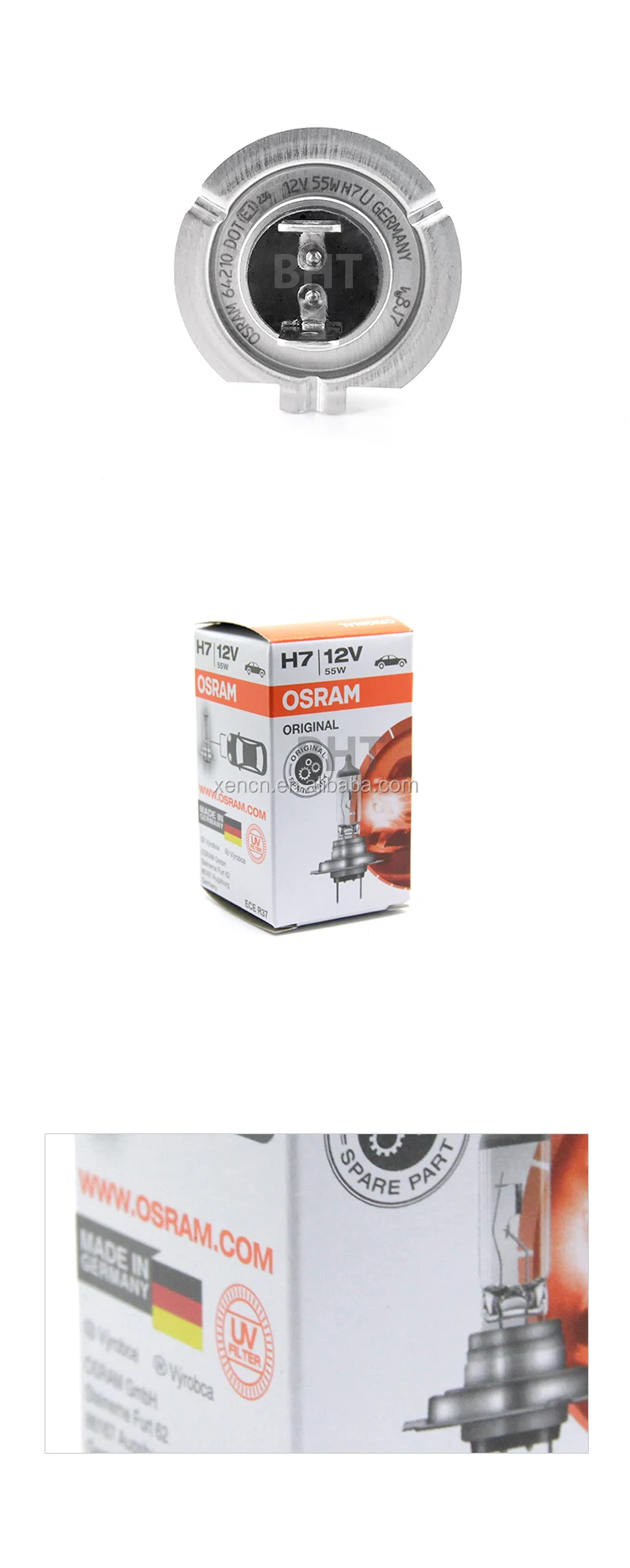 Osram H7 64210 Made In Germany 12v 55w Halogen Bulb - Buy Osram 64210 ...