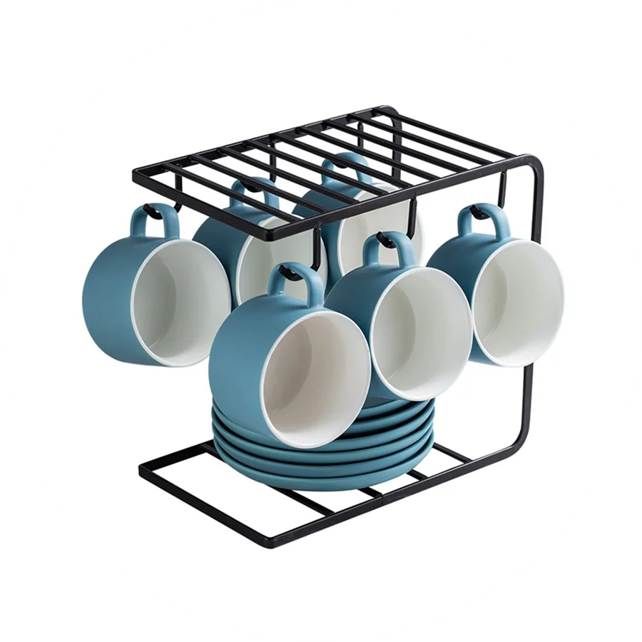 Real Gold Handle High Quality Color Glazed New Bone China Ceramic Coffee Tea Cup With Saucer