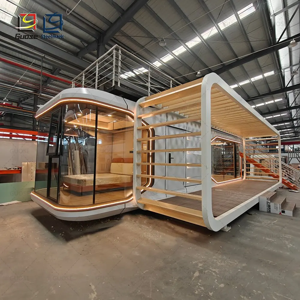 Apple Cabin 20Ft 40Ft Outdoor Modern Smart Prefab Tiny Capsule House ...