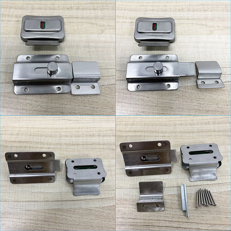 High Quality 304 Stainless Steel Toilet Cubicle Partition Indication Lock
