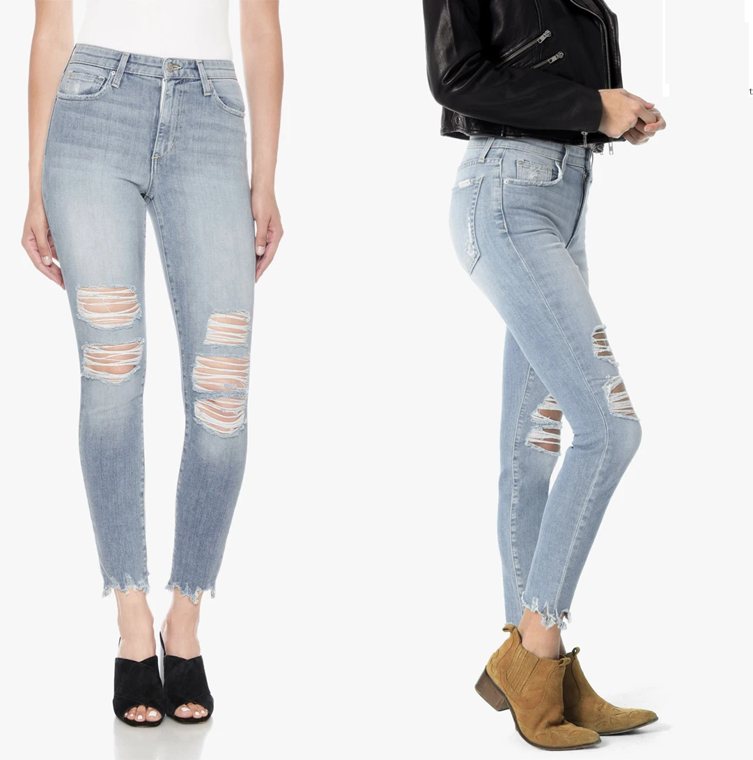 dark ripped jeans women's