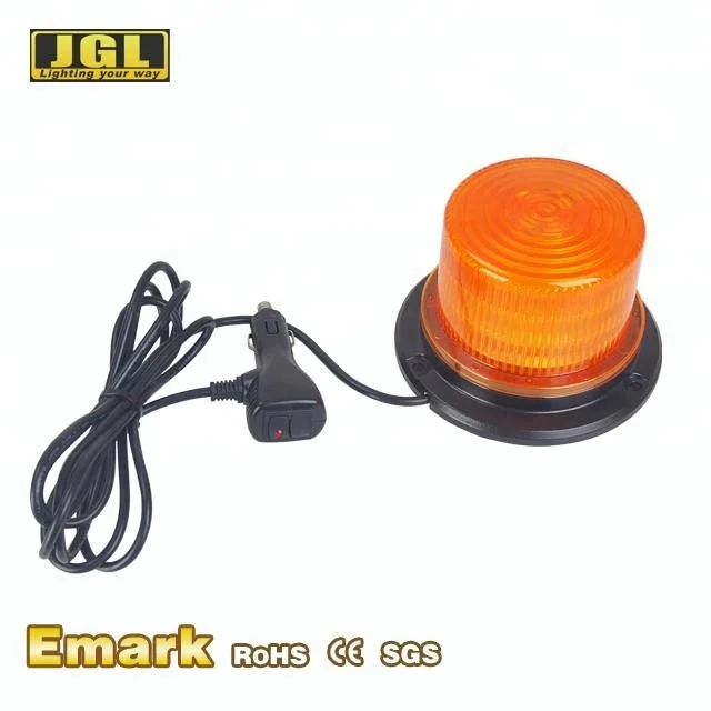 Rotating Amber magnetic blinker emergency flashing warning led beacon 12V 24V strobe light