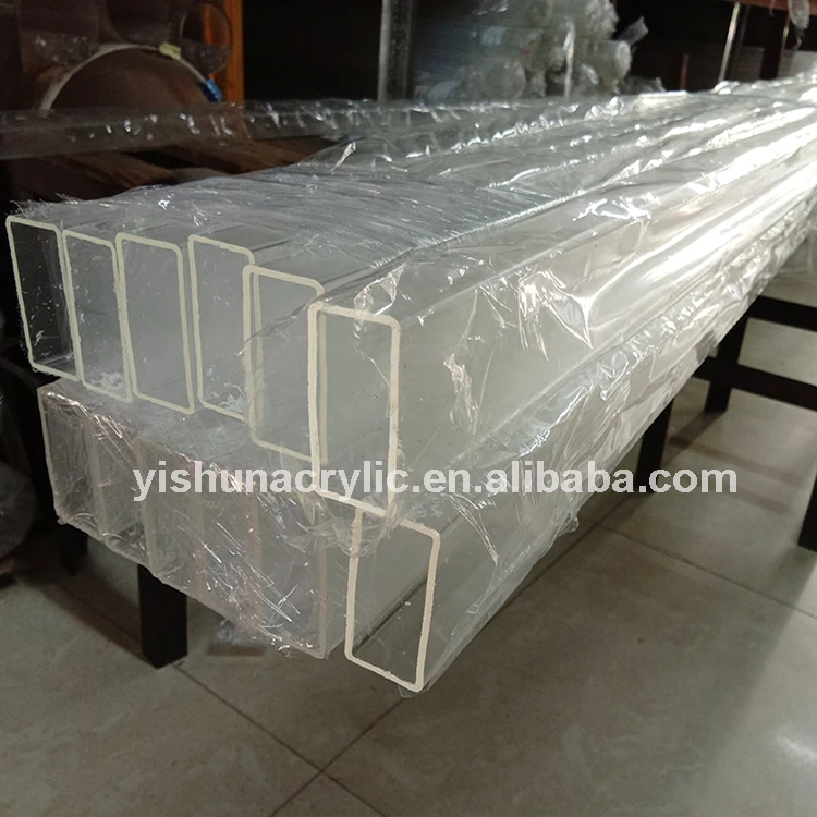 Custom Clear Rectangular Pmma Plastic Perspex Acrylic Square Tube /pipe ...