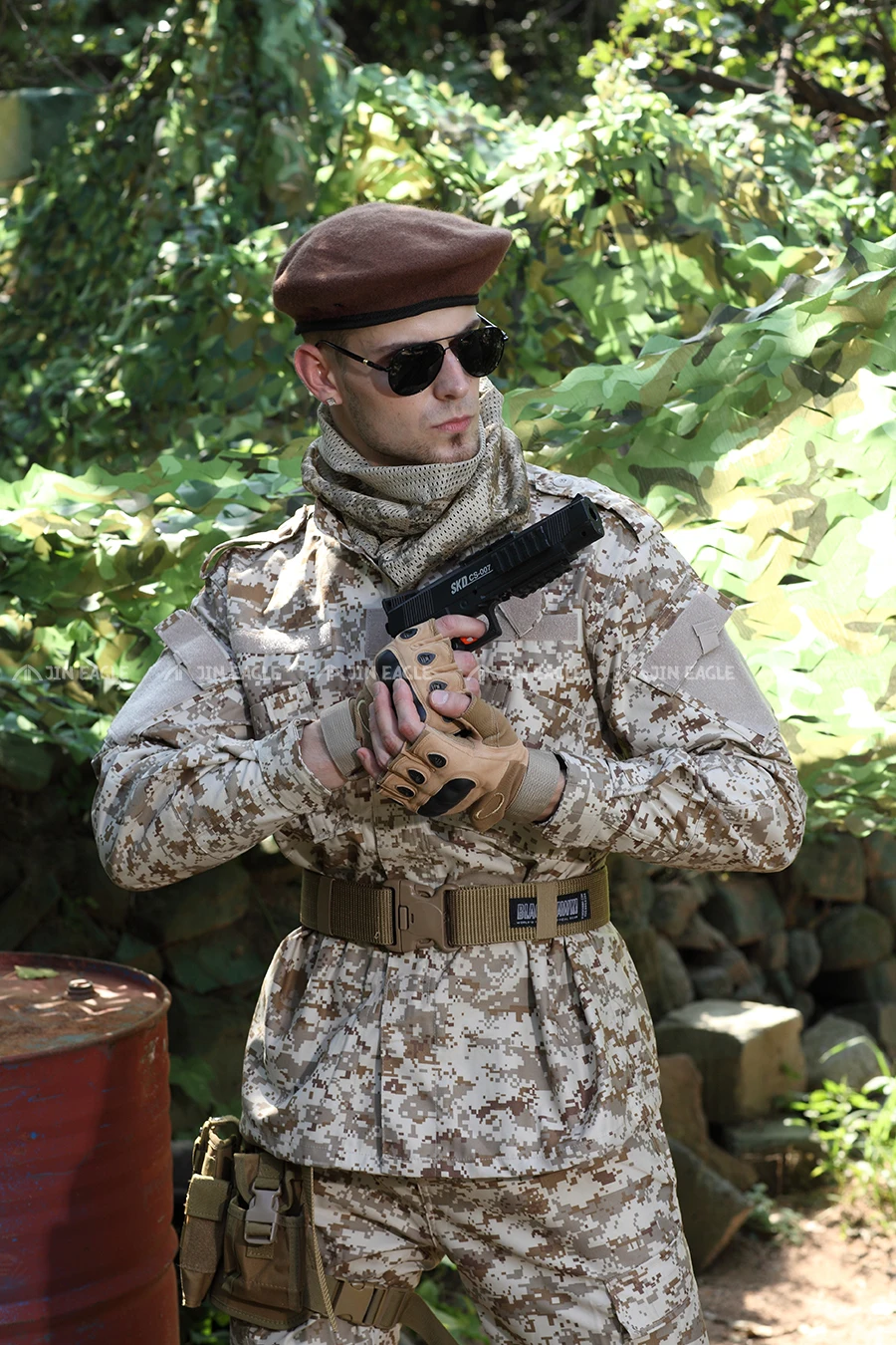 军事训练营帽子高品质纯羊毛贝雷帽特殊死亡小队部队军队作战户外