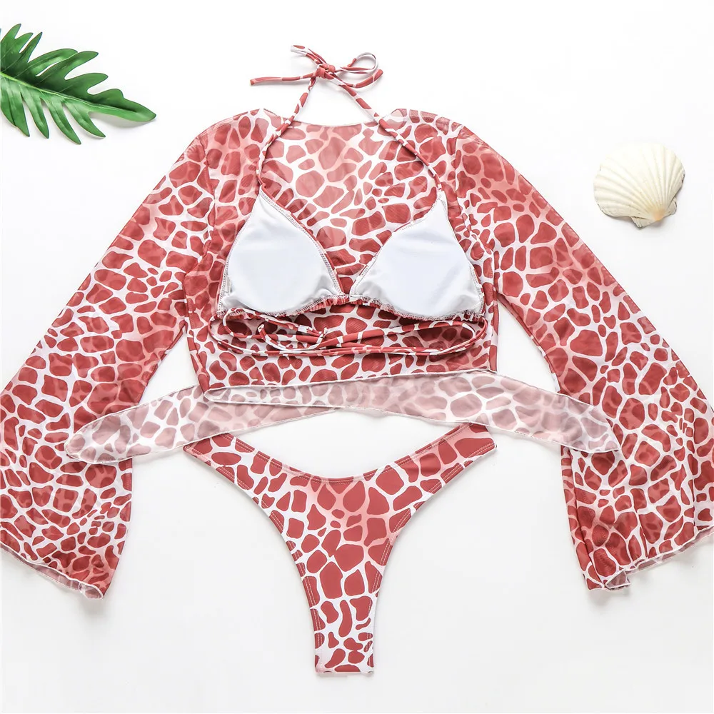 High Quality Wholesale Custom Cheap 3pc Swimsuit 3 Piece Swimwear Sexy