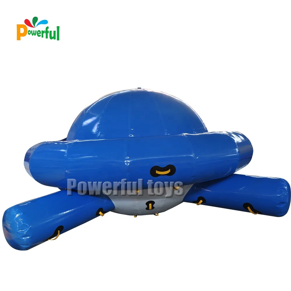 Water park Funny floating peg-top inflatable saturn water games toys Traction UFO