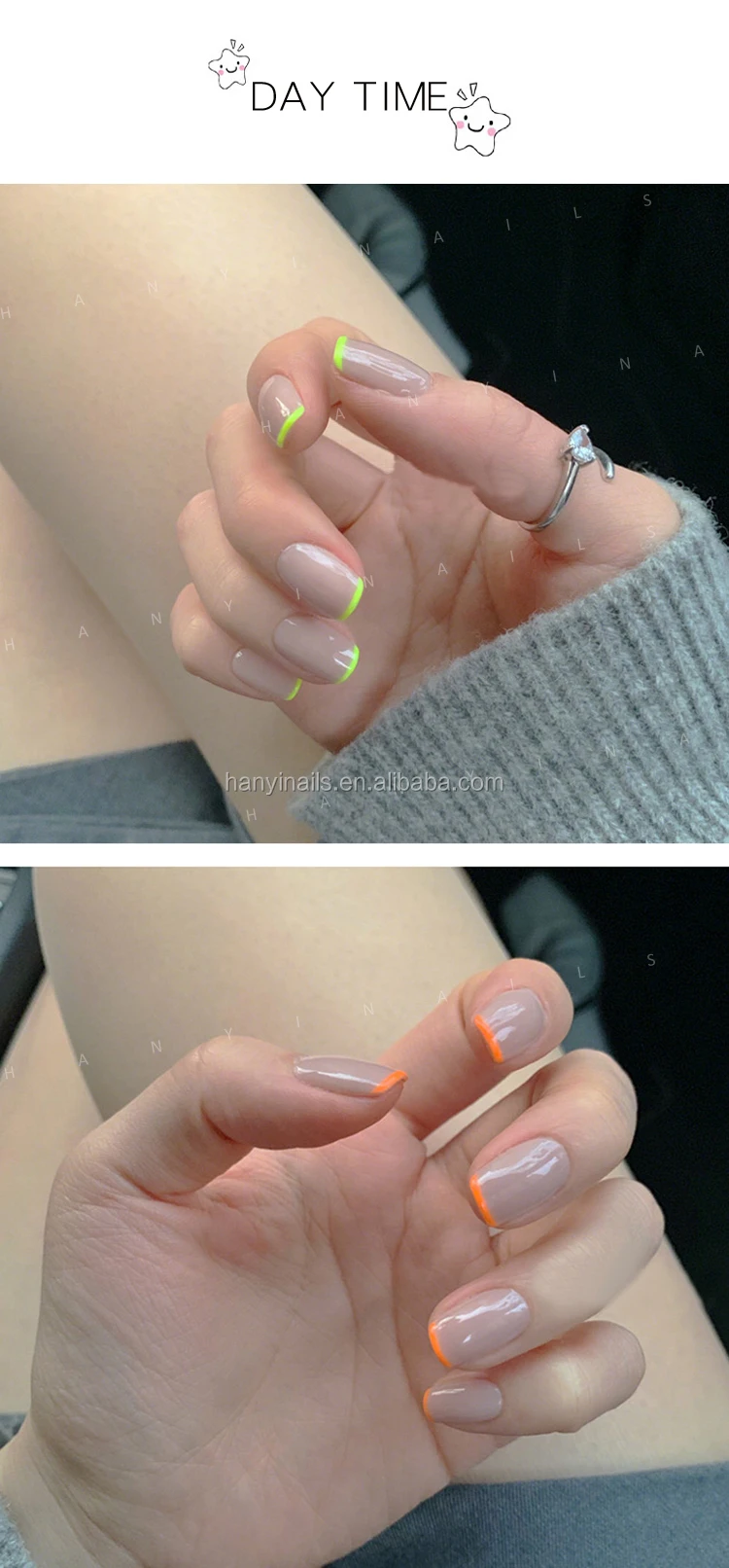 soak off gel polish uv led curing popular neon Color dark glow gel