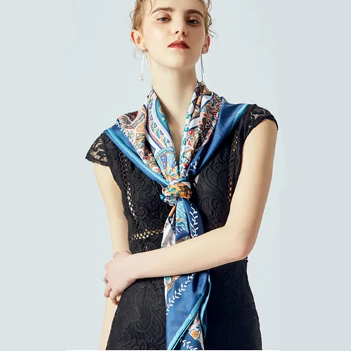 2021 new designer twill fabric silk scarf luxury fashion retro printing  autumn decoration winter warm scarf square scarf - AliExpress