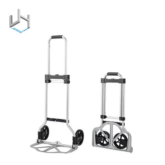 Foldable Aluminum Trolley Wheel Folding Luggage Cart Shopping Hand ...