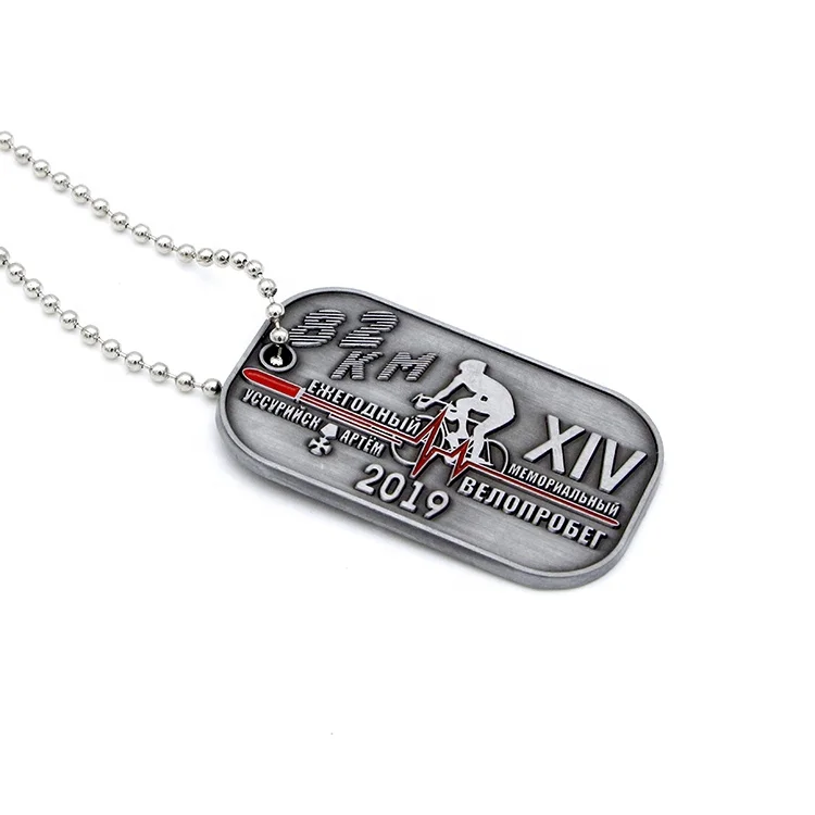2021 New Product Factory Custom Military Tag Archaize Style Army Metal