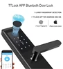 WIFI TTLock Bluetooth Biometric Fingerprint Smart Door Lock with M1 Card reader and Password unlock function
