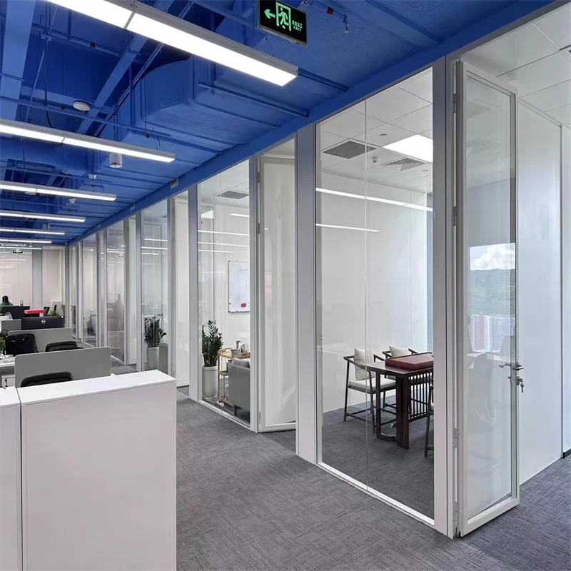 product 84mm wall thickness aluminum frame steel keel panoramic double glass partition for luxury spas-6