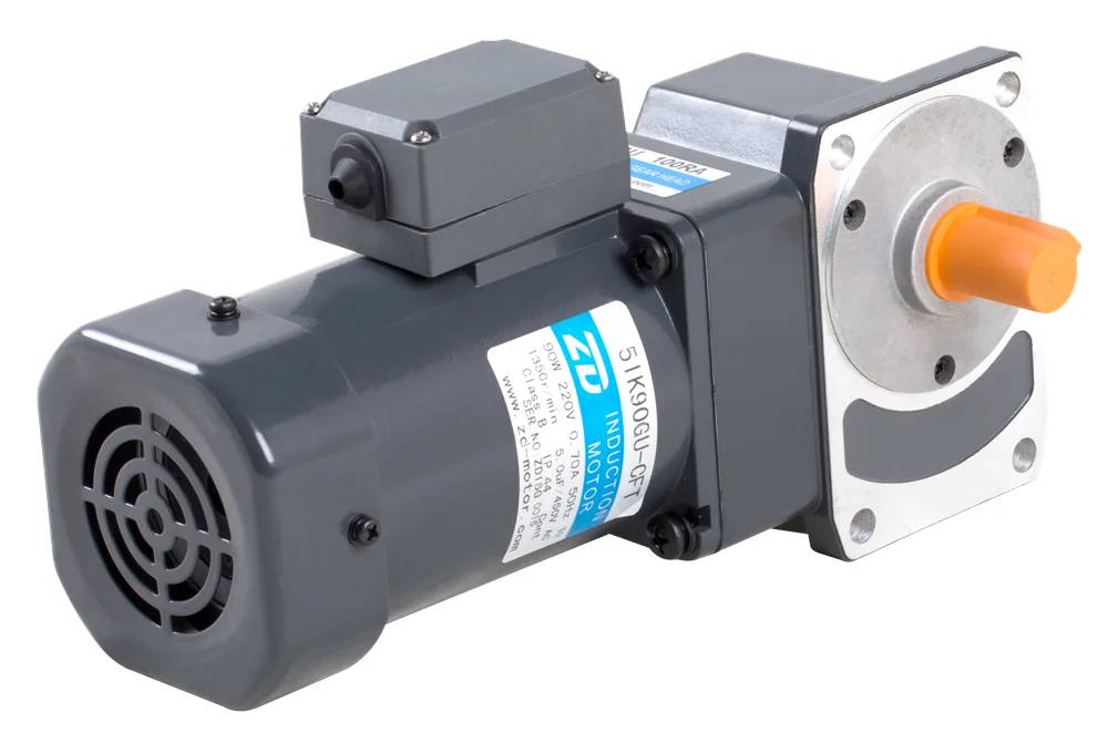 Zd Ac 1/3 Phase 220v/380v Induction Right Angle Hollow Shaft 90w Gear
