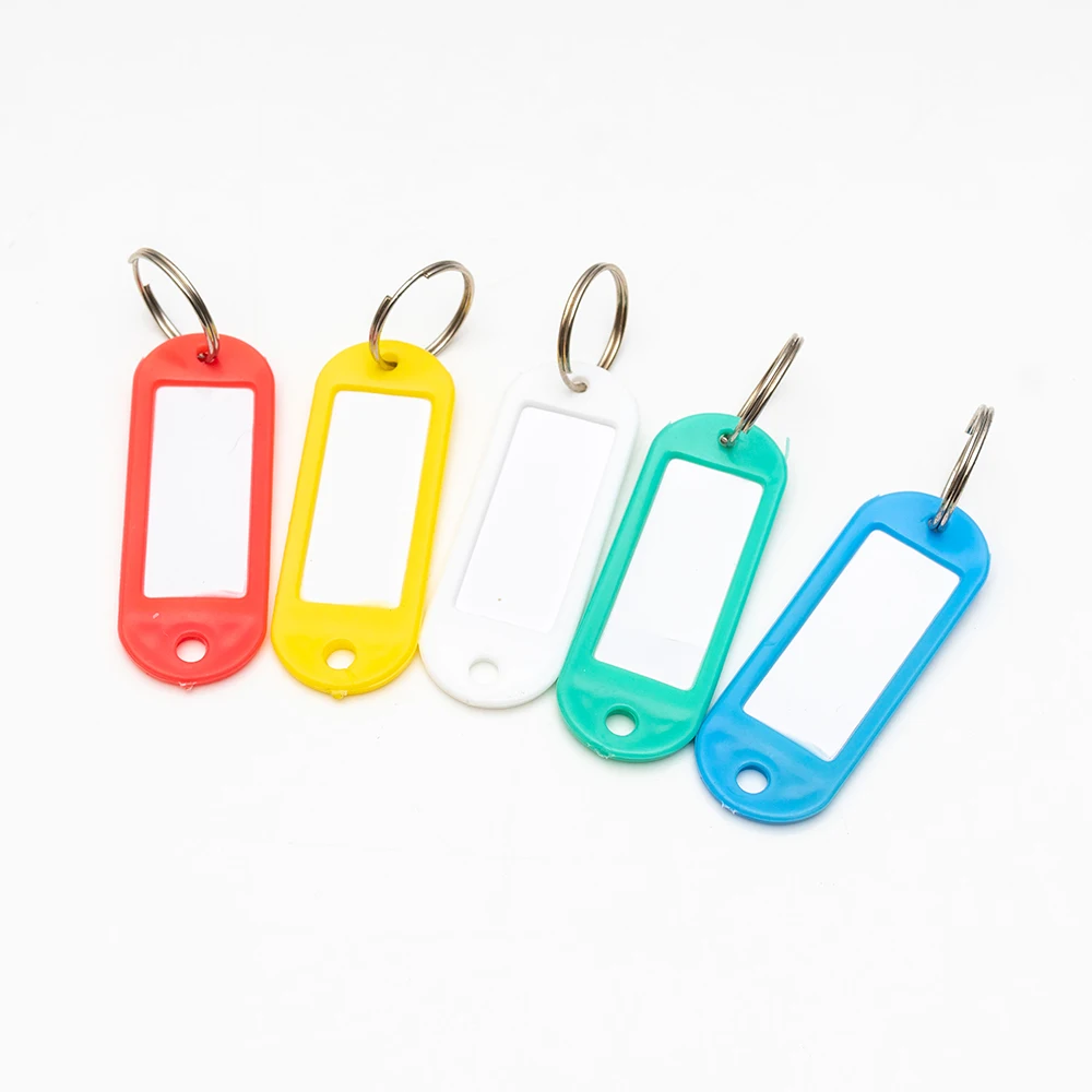 Colorful Plastic Keychain Key Fobs Luggage Id Tags Labels Key Ring For ...