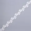 Free samples fancy soft white lace flower trim embroidery crochet