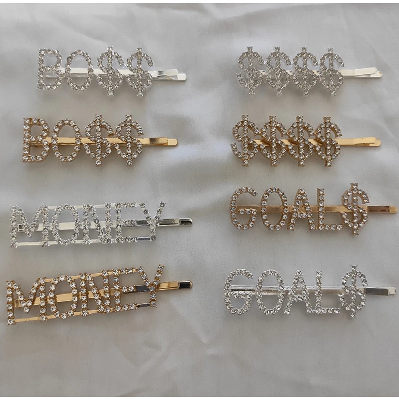 gold and silver hair clips