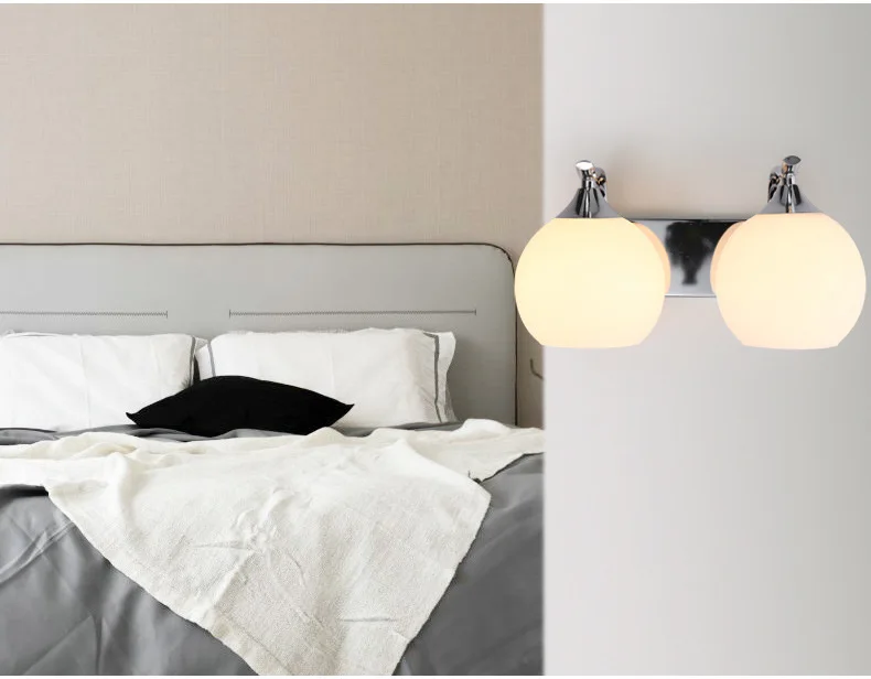 shop home Hotel Decorative E27 bulb Light Source modern glass shade wall lamp led source Light