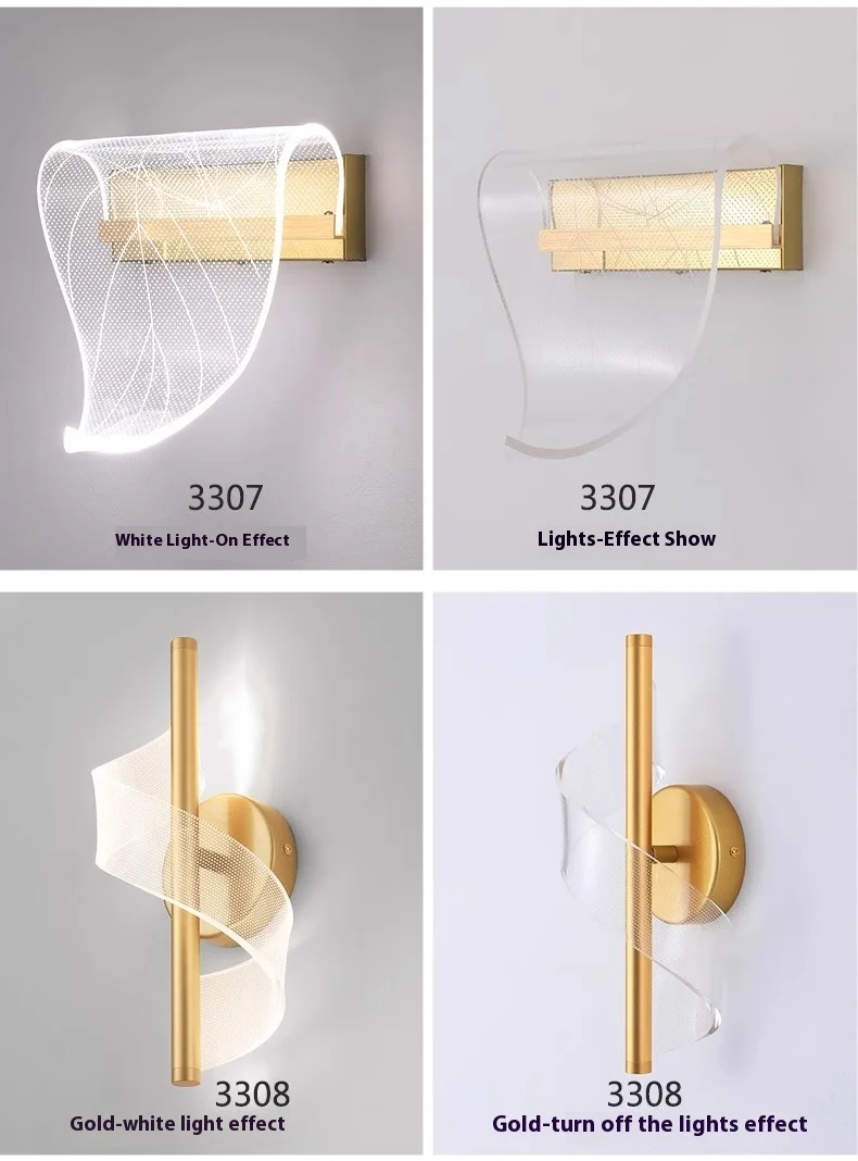 product cross border minimalist modern bedside lamp creative bedroom living room nordic led ultra bright aisle background wall light-14