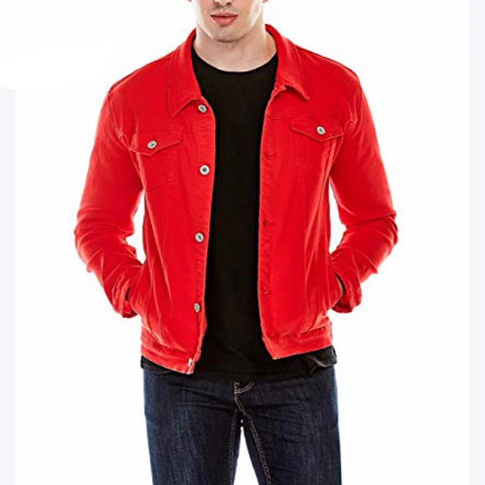 red denim jacket cheap