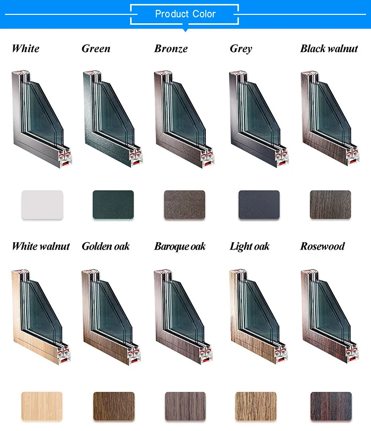 Hurricane proof impact window pvc sliding windows